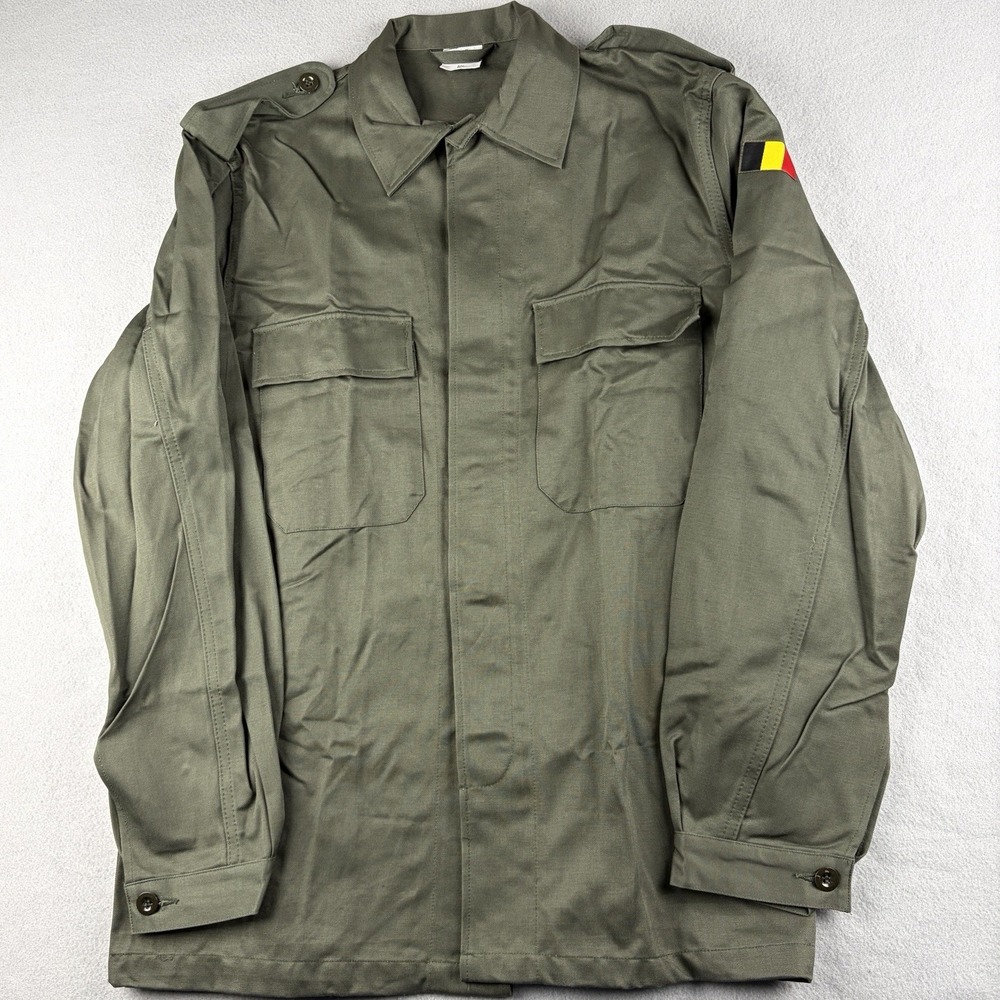 PRETA Military Uniform Jacket Olive Green Belgian Flag Patch Size 52L